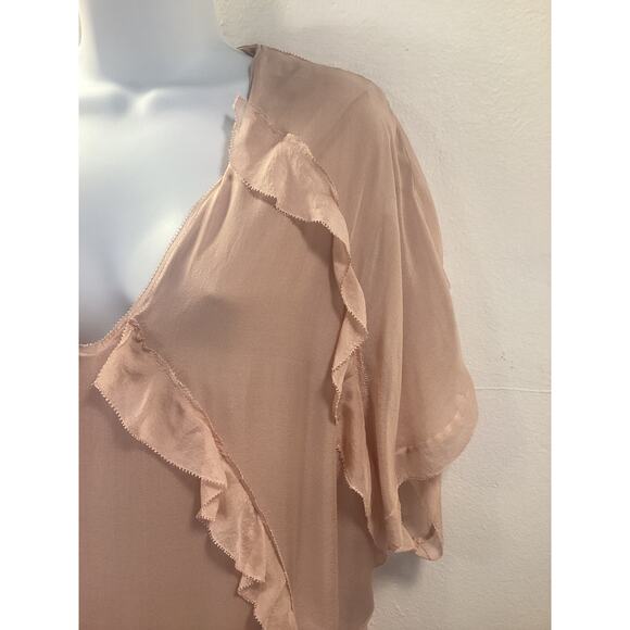 Chic Beige Maxi Dress with Ruffle Accents - Picture 2 of 9